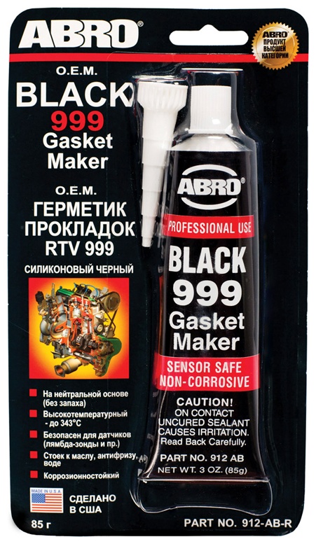 ABRO Герметик черный 85 гр. 999 art.912-AB-R